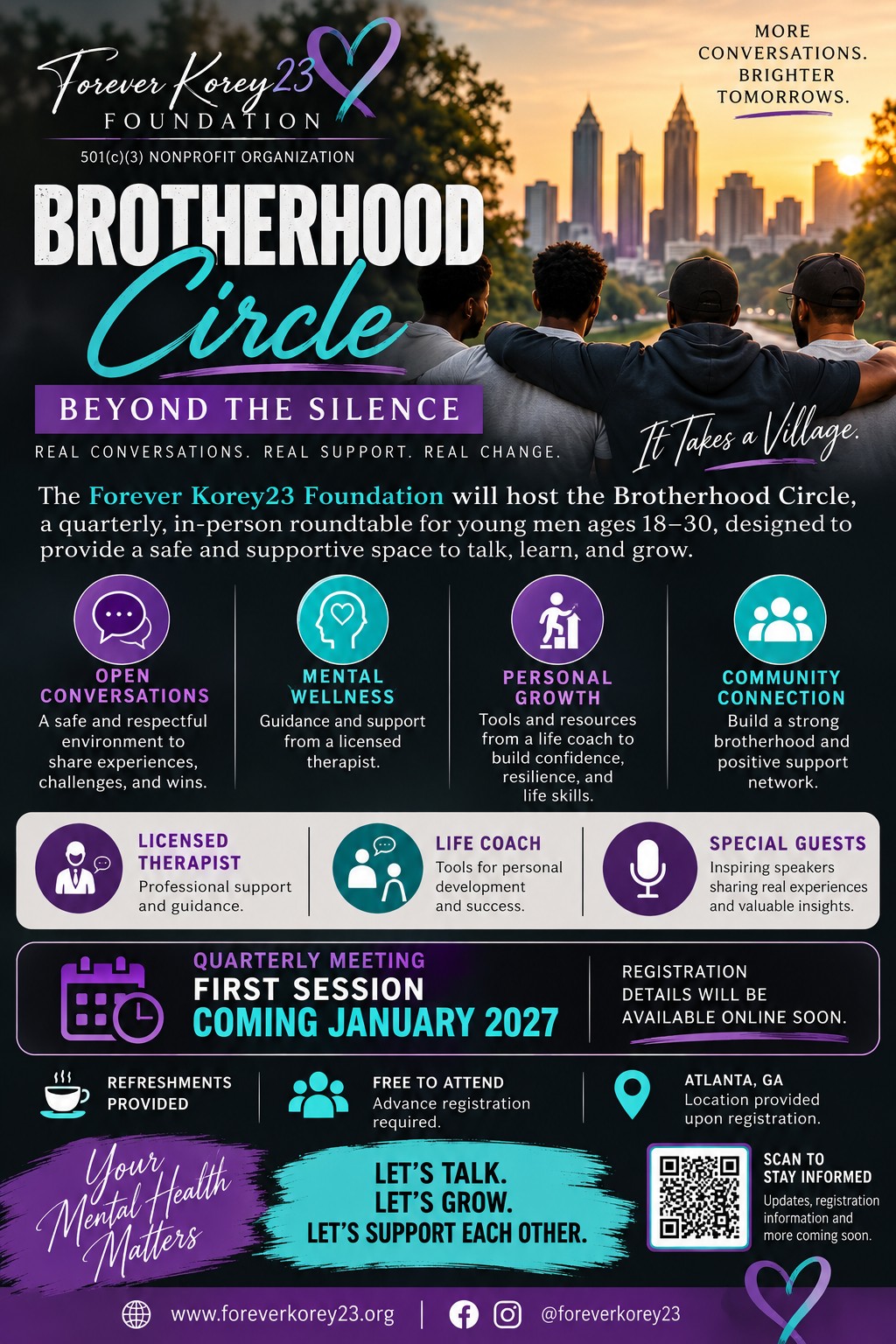 Brotherhood Circle Beyond the Silence support group flyer